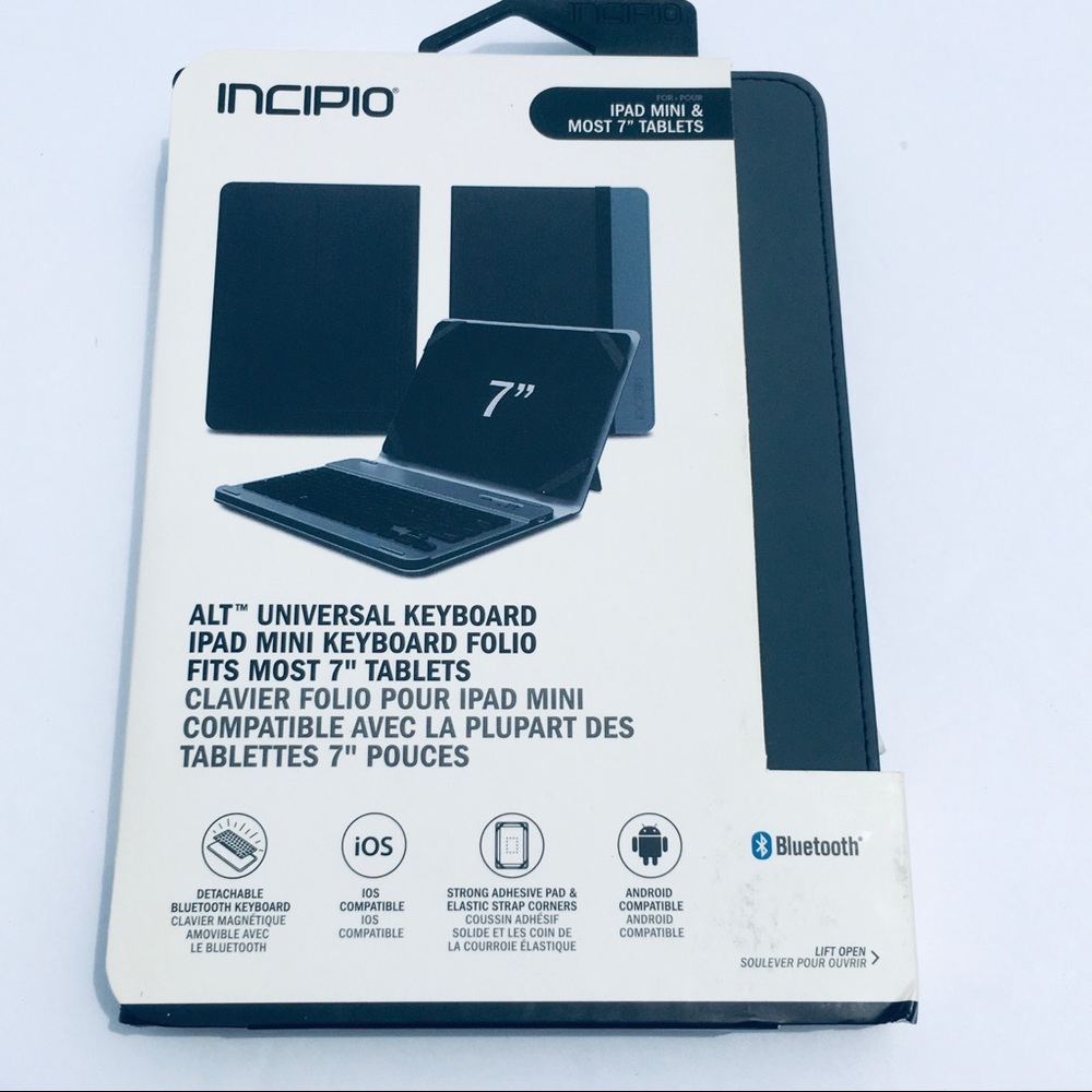 New Incipio Keyboard Folio Case ipad mini 7''